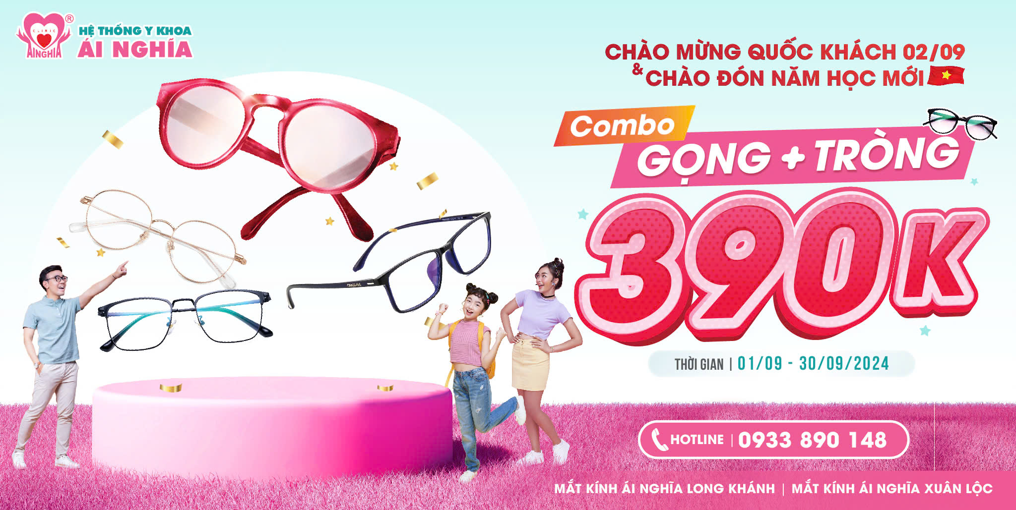 Ưu đãi nhân dịp Quốc Khánh 2.9 - Combo Mắt kính chỉ từ 390K...