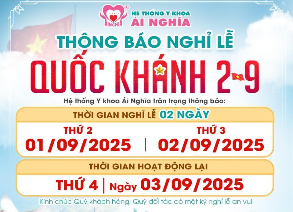 Thông báo Nghỉ lễ Quốc Khánh 02.09.2025