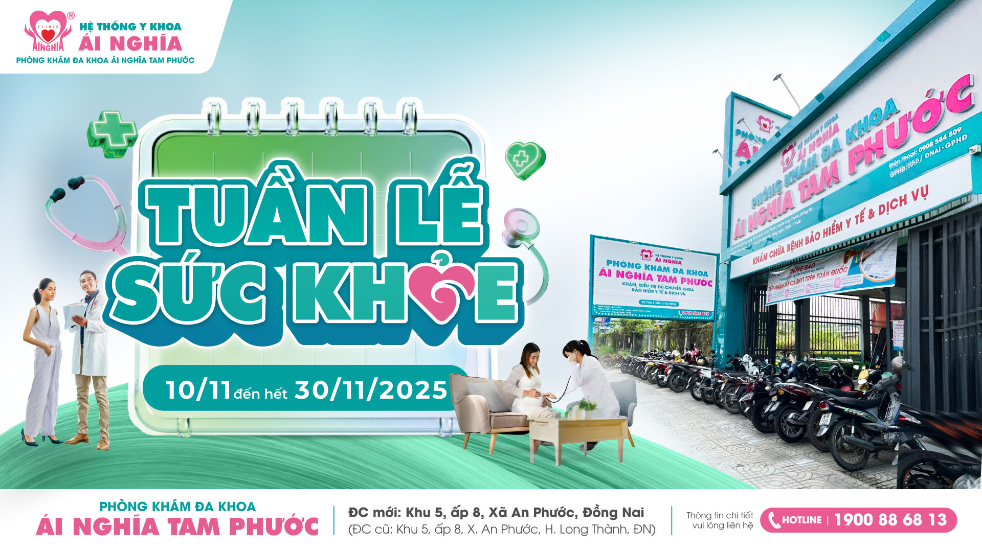 Tuần lễ sức khỏe – Trao an lành, nhận hạnh phúc tại Phòng khám Đa khoa Ái Nghĩa Tam Phước