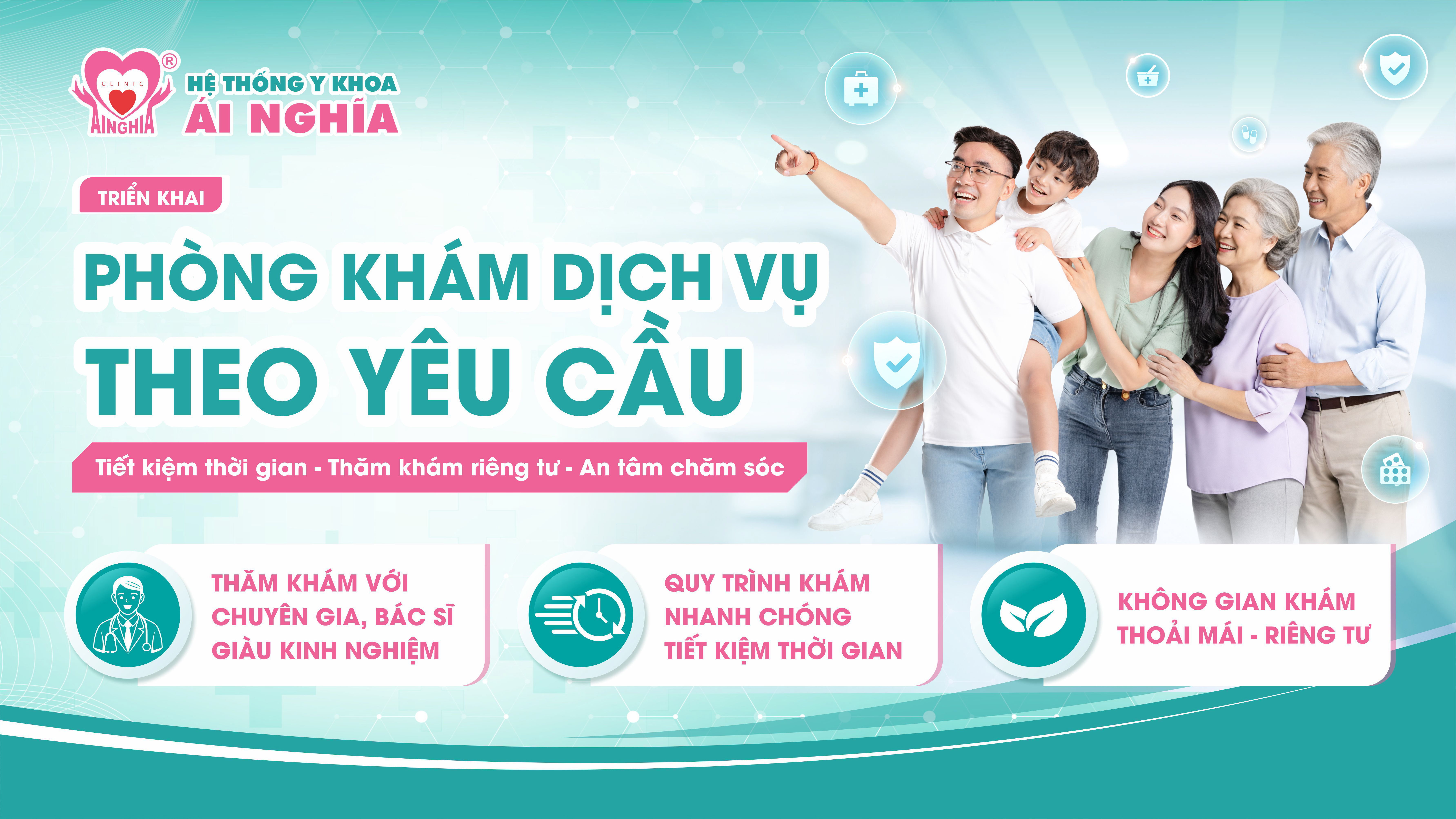 Ái Nghĩa Long Thành triển khai Phòng khám Dịch vụ theo yêu cầu
