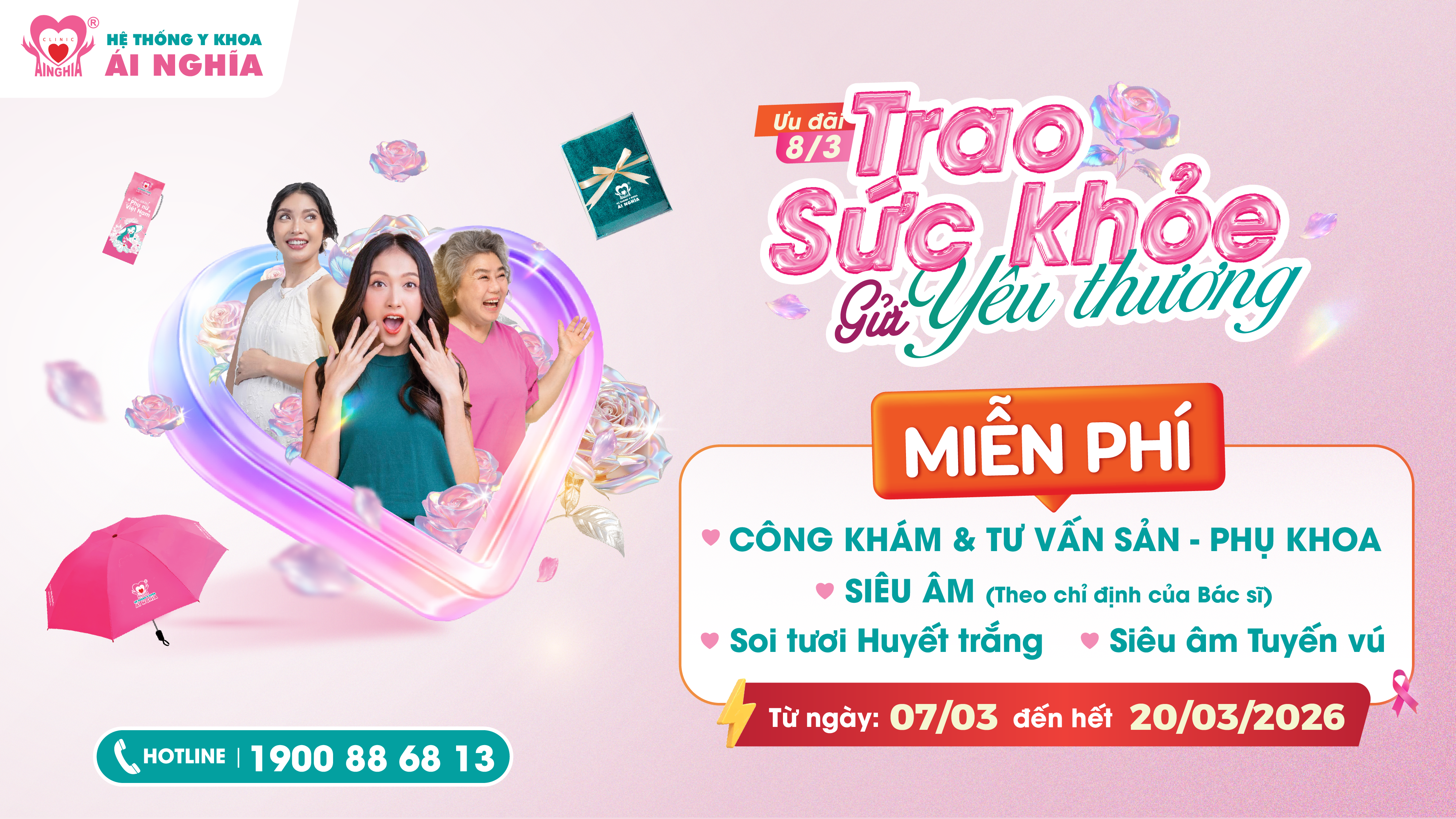 💖 Trao sức khỏe, gửi yêu thương - Mừng Quốc tế Phụ nữ 08/03/2026